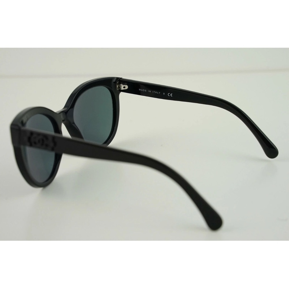 CHANEL women's sunglasses 5315 c.501/26 54-20 140 3N Black/Black round cat eye - Picture 7 of 8